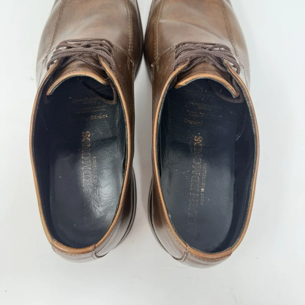 Allen Edmonds Crosby Street Split‎ Toe Derby Shoes Brown Leather USA 10B 2296